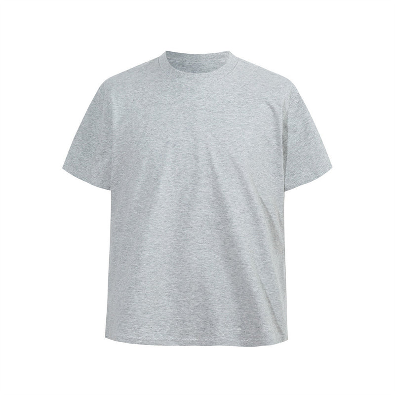 Camiseta de hombre de cuello redondo y manga corta – Camiseta lisa de corte relajado