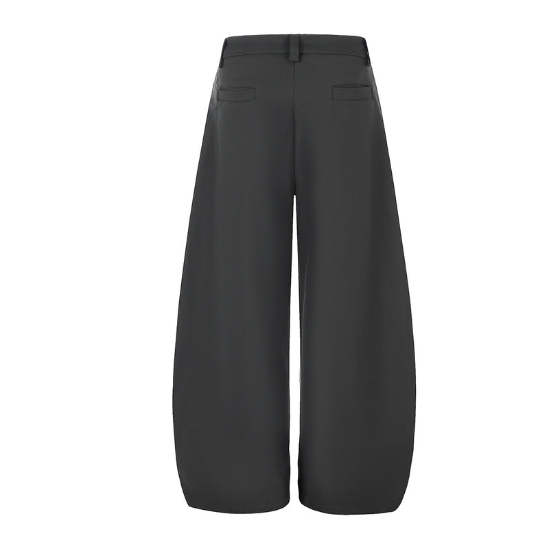 Palazzo-Hose mit weitem Bein und Militärknopf- sowie Riemendetails