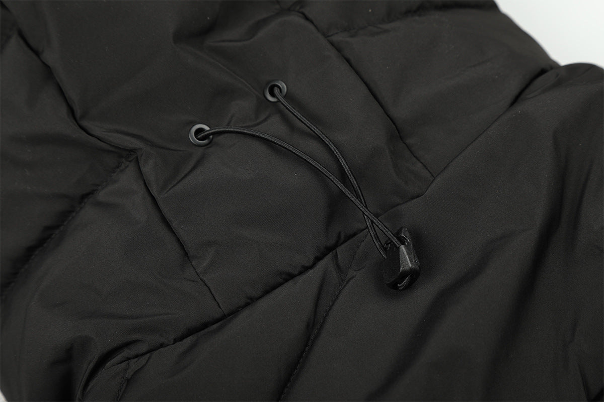 Puffer Bomber Jacket with Faux Fur Hood – Diagonal Quilted Short Winter Coat