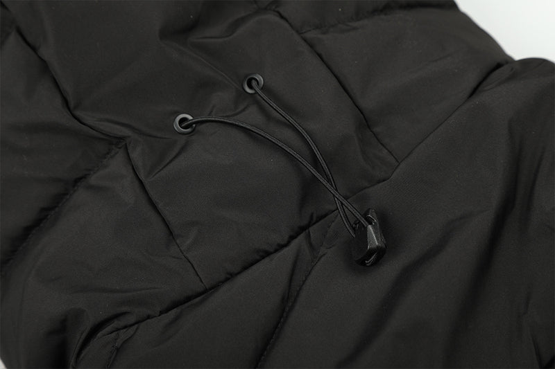 Puffer Bomber Jacket with Faux Fur Hood – Diagonal Quilted Short Winter Coat