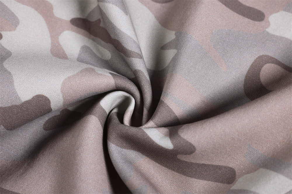 Camo Wide-Leg Sweatpants – Relaxed Fit Drawstring Joggers