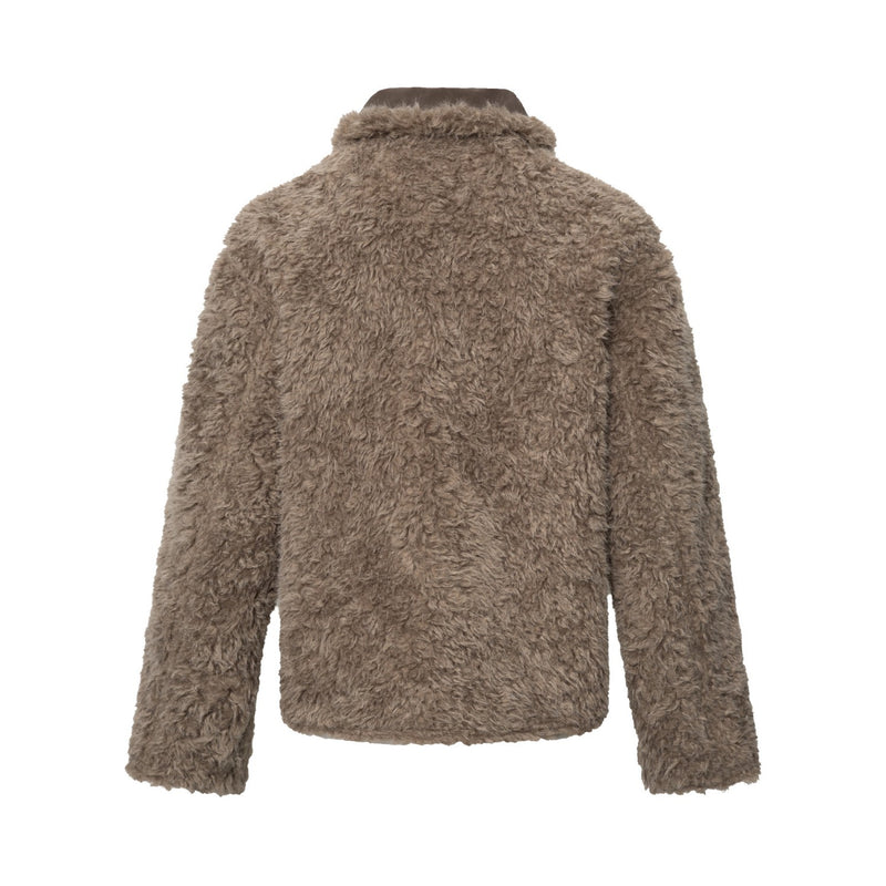 Reversible Teddy Fleece & Suede Jacket – Men's Relaxed Fit Winter Coat