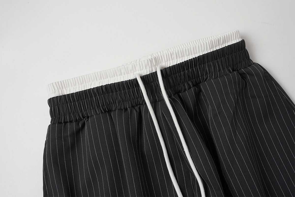 Baggy-Hose mit Nadelstreifen und weitem Bein – Lockere Streetwear-Hose