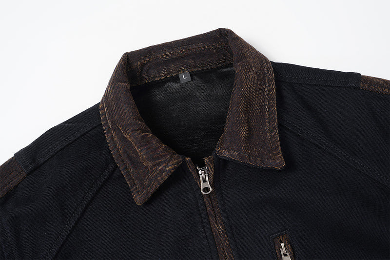 Veste Harrington en velours coupe boxy – Style workwear américain rétro