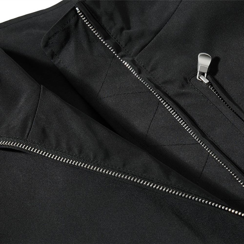 Veste cargo homme oversize à col montant et manches froncées