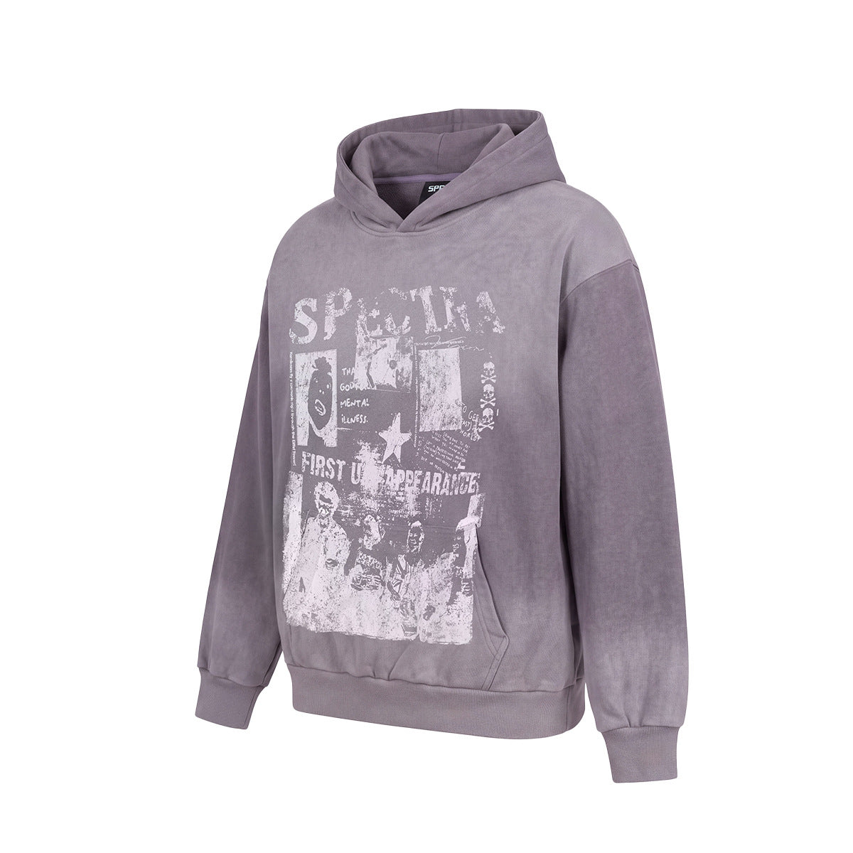 Spectra First Appearance Graphic Hoodie – Washed Vintage Oversized Pullover
