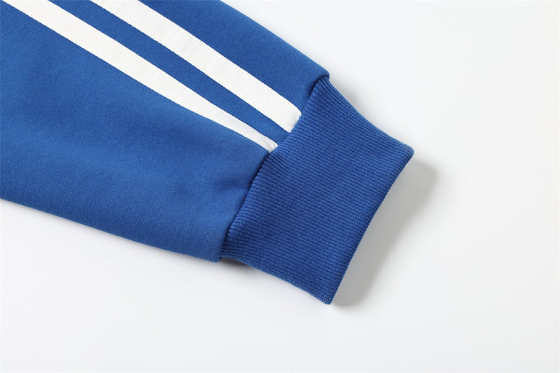 Track Jacket Mock Neck Full-Zip with Stripe Detail & Star Embroidery