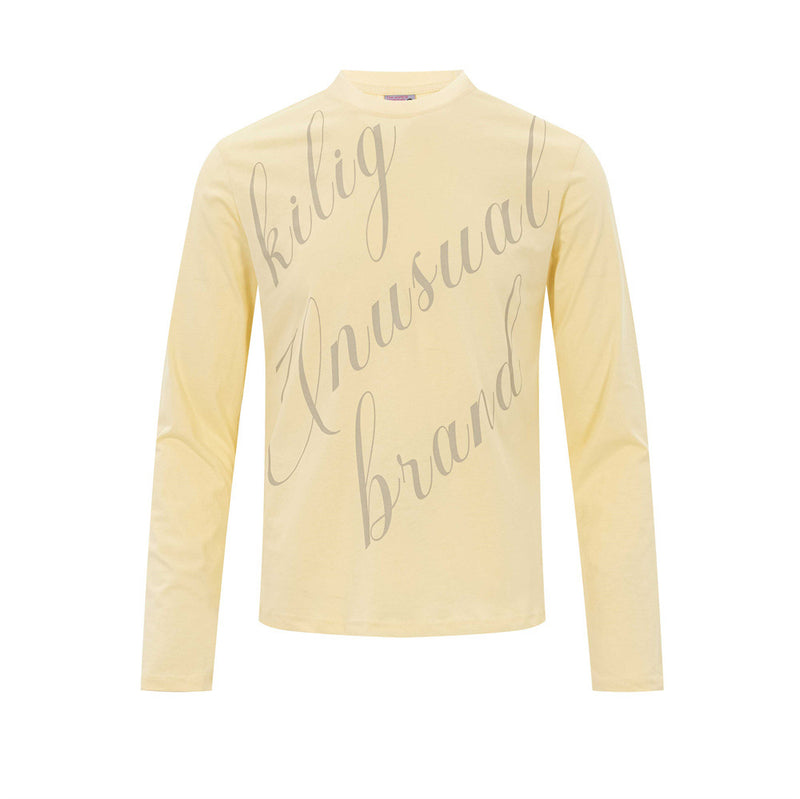 Men's Long Sleeve Script Graphic T-Shirt – Relaxed Fit