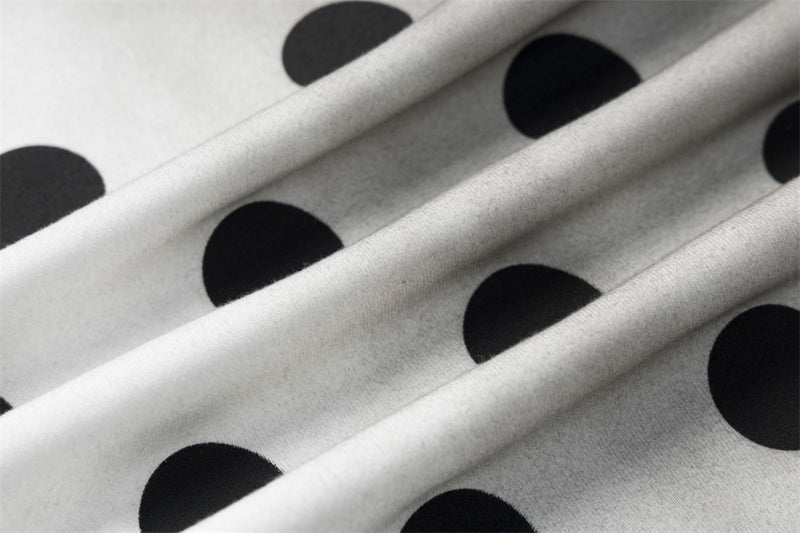 Polka Dot Wide-Leg Sweatpants – Relaxed Fit Streetwear Jogger Pants