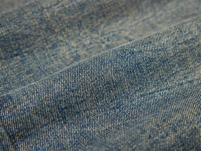 Wide-Leg Jeans Men – Vintage Wash Rhinestone Straight-Fit Denim