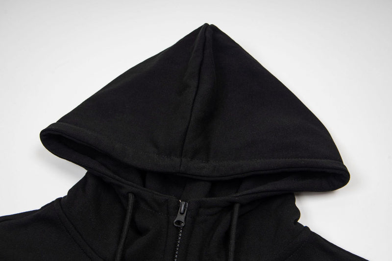 Chaleco sudadera sin mangas con cremallera – Gráfico de fútbol streetwear lavado
