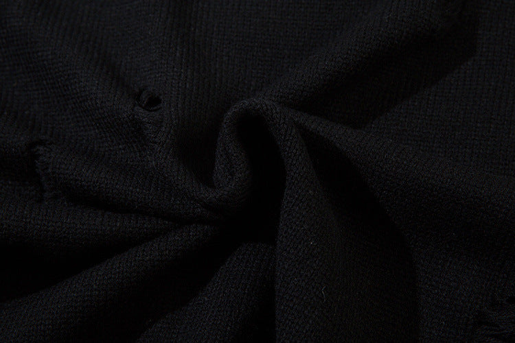 Pull en maille effet usé Agent Orange – Col rond oversize
