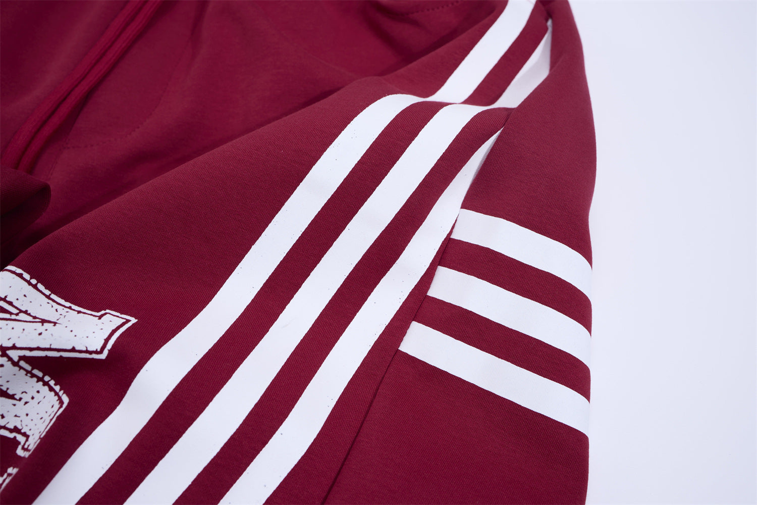 Wide Leg Sweatpants with Stripe & Mellifluous Graphic Print