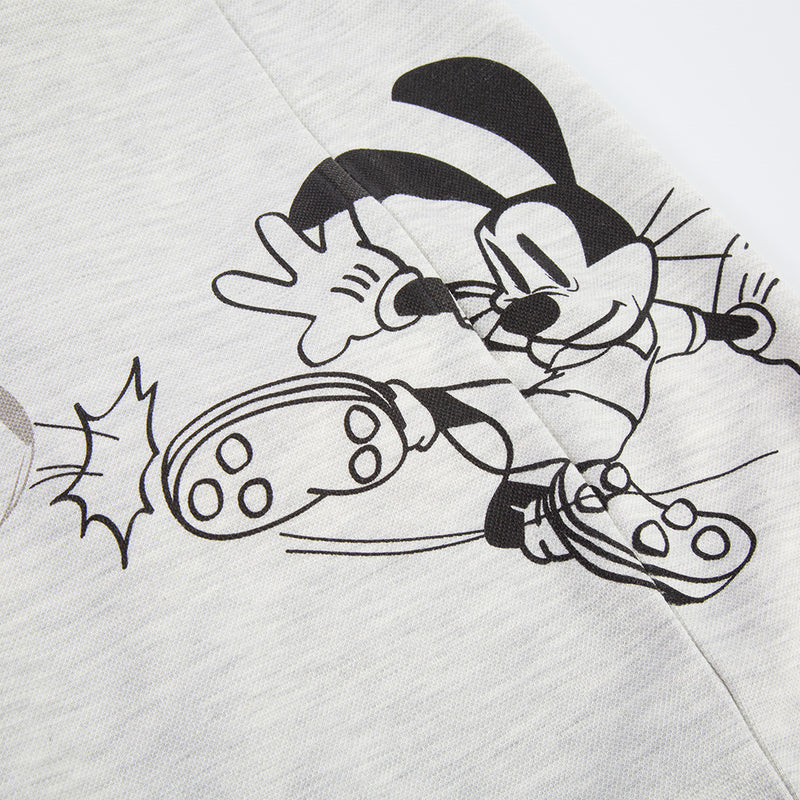 Mickey Mouse Graphic Print Wide-Leg Sweatpants – Y2K Hip Hop Street Style