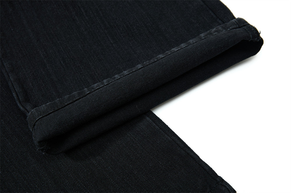 Vaqueros cargo para hombre — Pantalón vaquero de pierna ancha con múltiples bolsillos y lavado desgastado