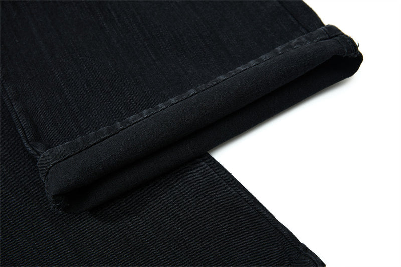 Vaqueros cargo para hombre — Pantalón vaquero de pierna ancha con múltiples bolsillos y lavado desgastado