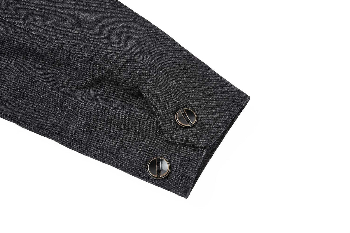 Men's Retro Harrington Jacket – Corduroy Collar, Full-Zip Bomber