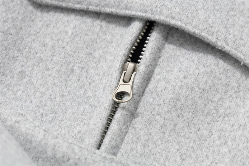 Men's Military-Style Stand Collar Padded Jacket with Double-Breasted Button