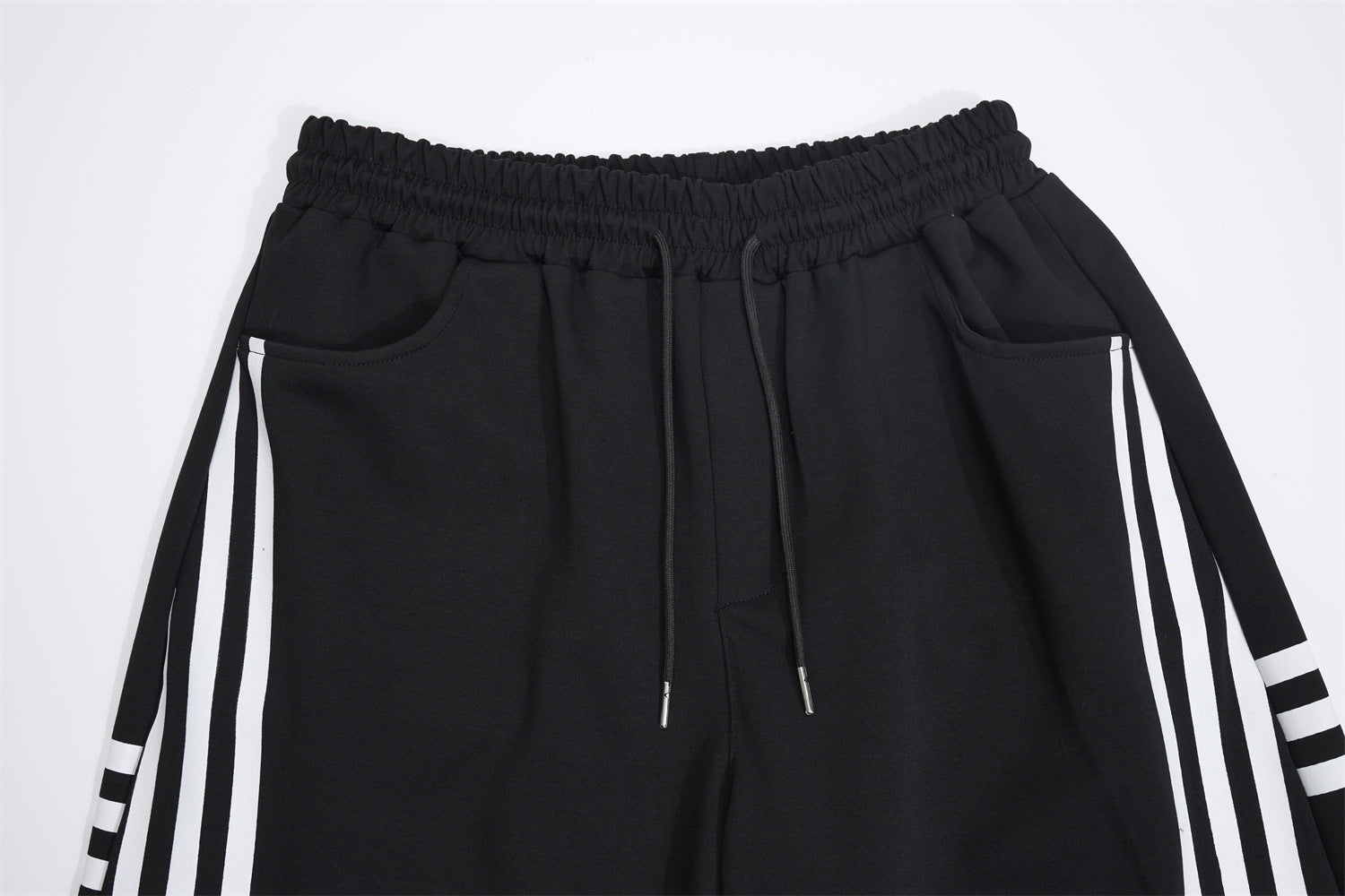 Wide Leg Sweatpants with Stripe & Mellifluous Graphic Print
