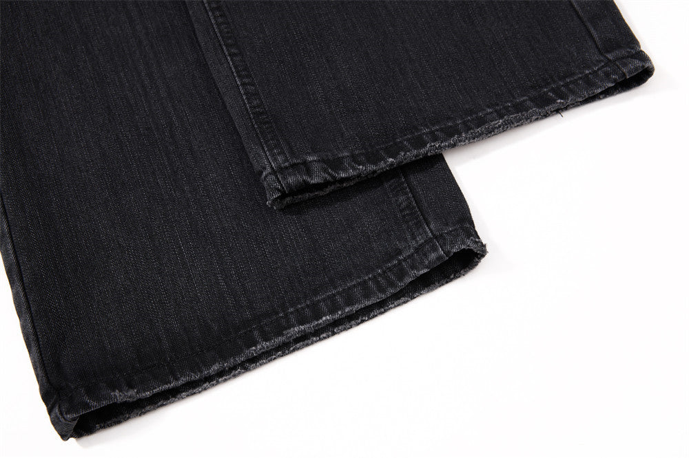 Wide-Leg Baggy Jeans – Vintage Washed Straight-Cut Denim