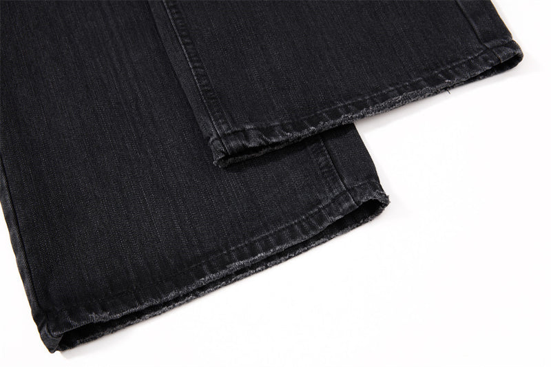 Wide-Leg Baggy Jeans – Vintage Washed Straight-Cut Denim