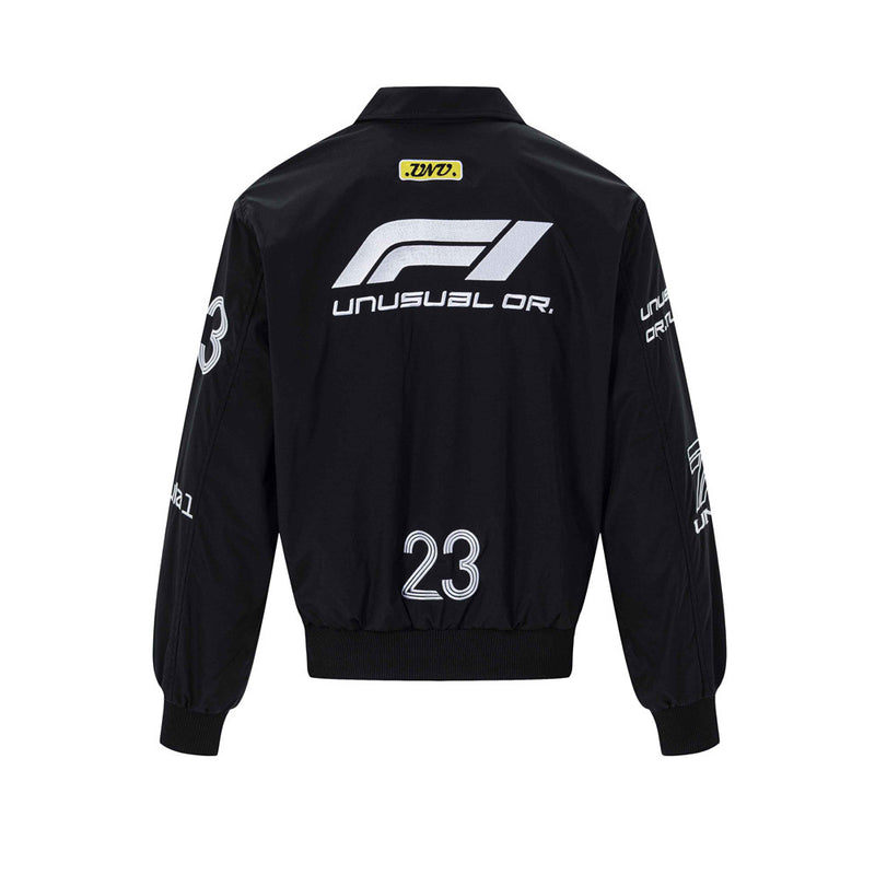 Veste zippée brodée F1 Racing – Bomber homme style sport automobile