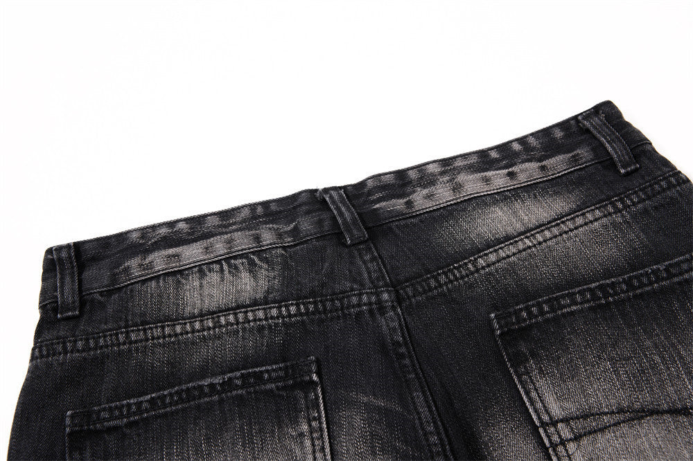 Wide-Leg Baggy Jeans – Vintage Washed Straight-Cut Denim