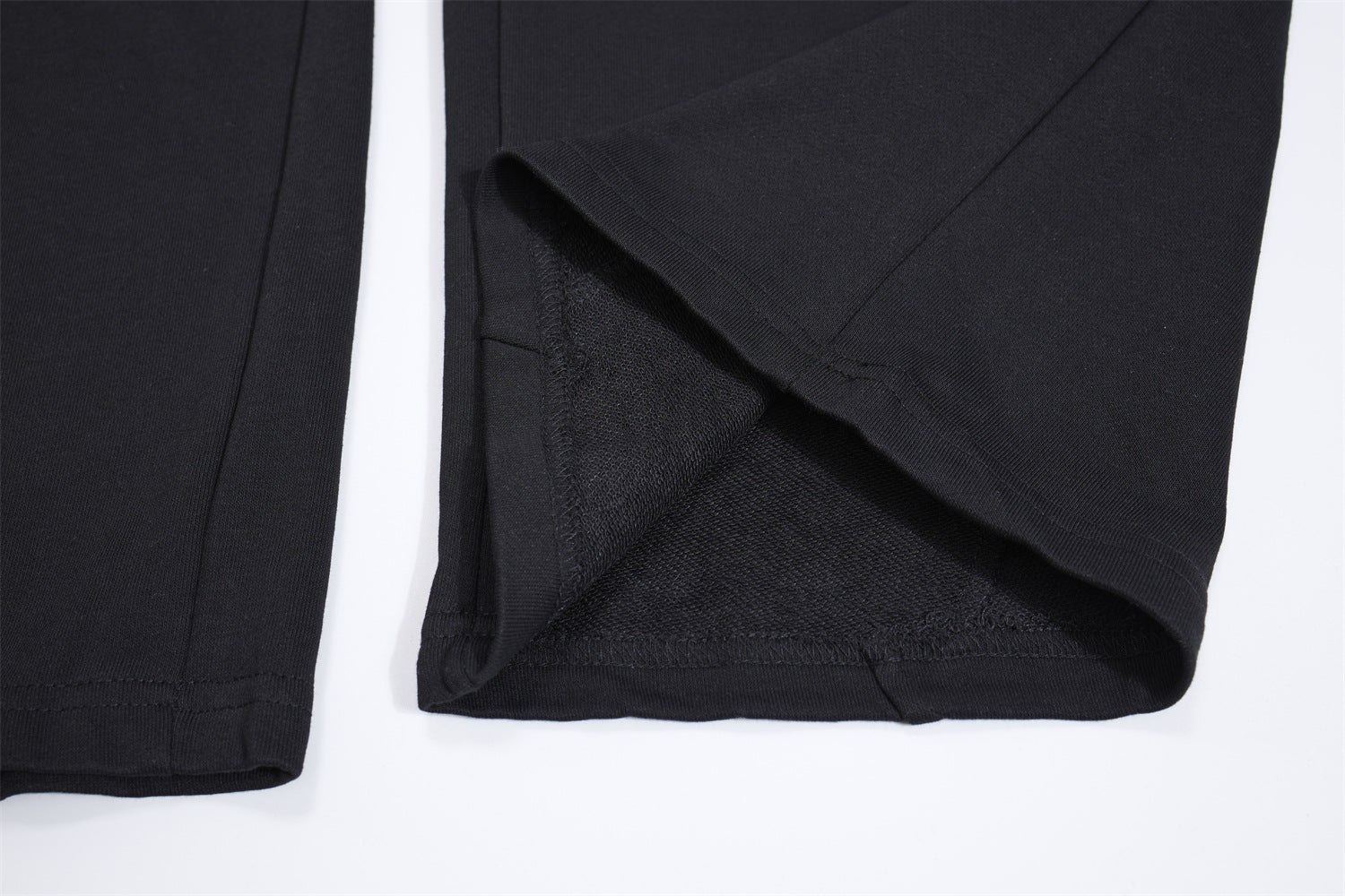 Wide-Leg-Sweathose mit Umschlagbund und Bindegürtel