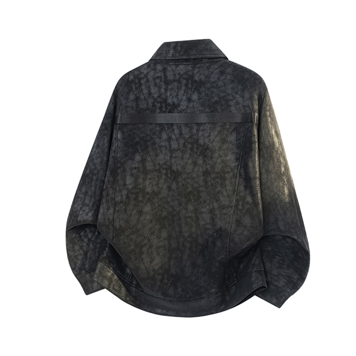 Veste trucker noire en similicuir PU – Style punk streetwear et moto