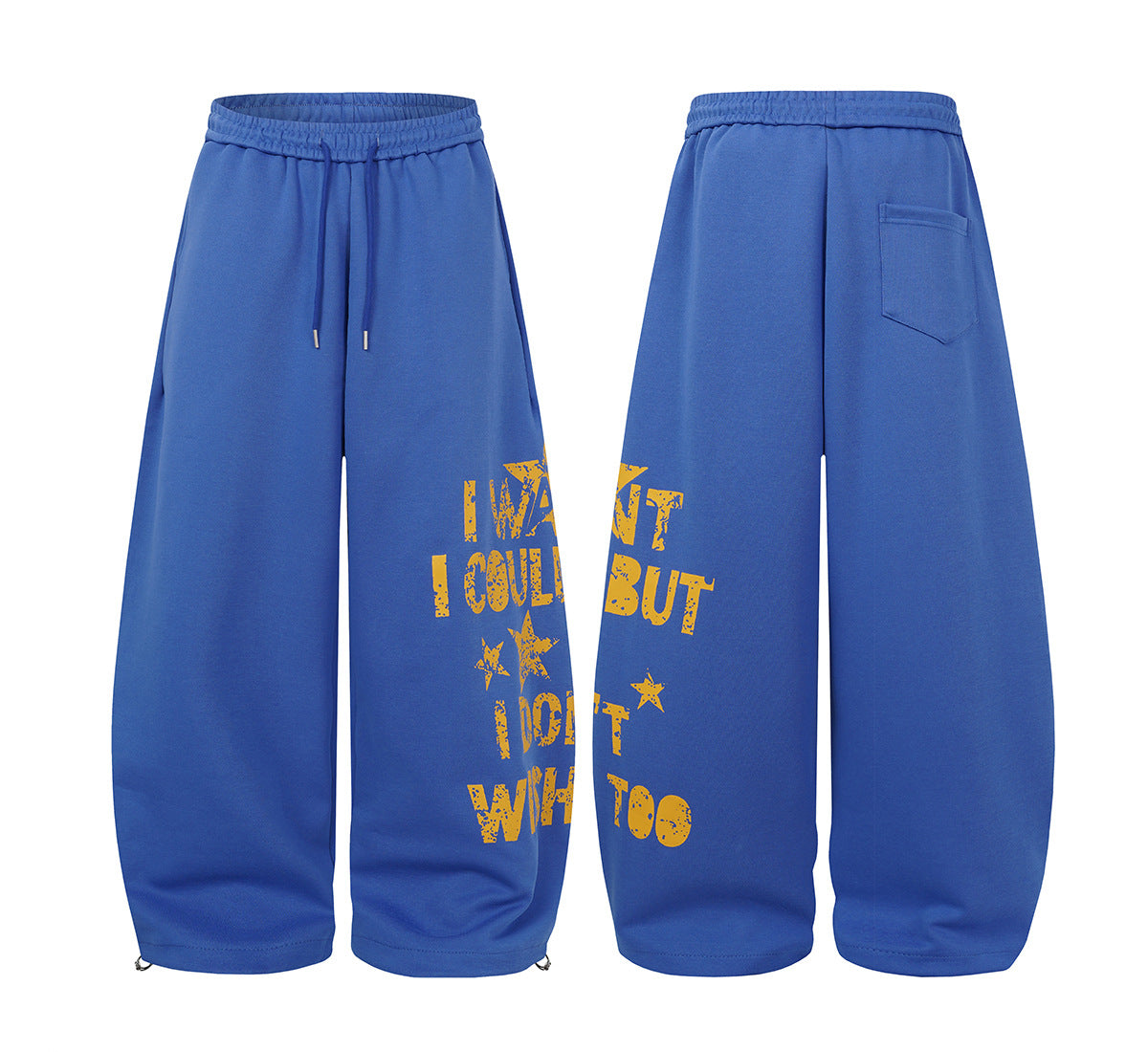 Wide-Leg-Jogginghose mit Used-Grafikprint – Relaxed-Fit-Jogger