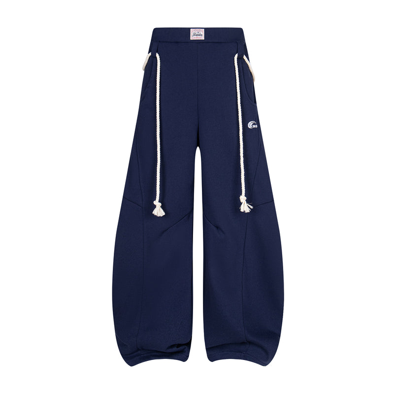 Wide-Leg Sweatpants with Rope Drawstring – Oversized Retro Streetwear Trousers
