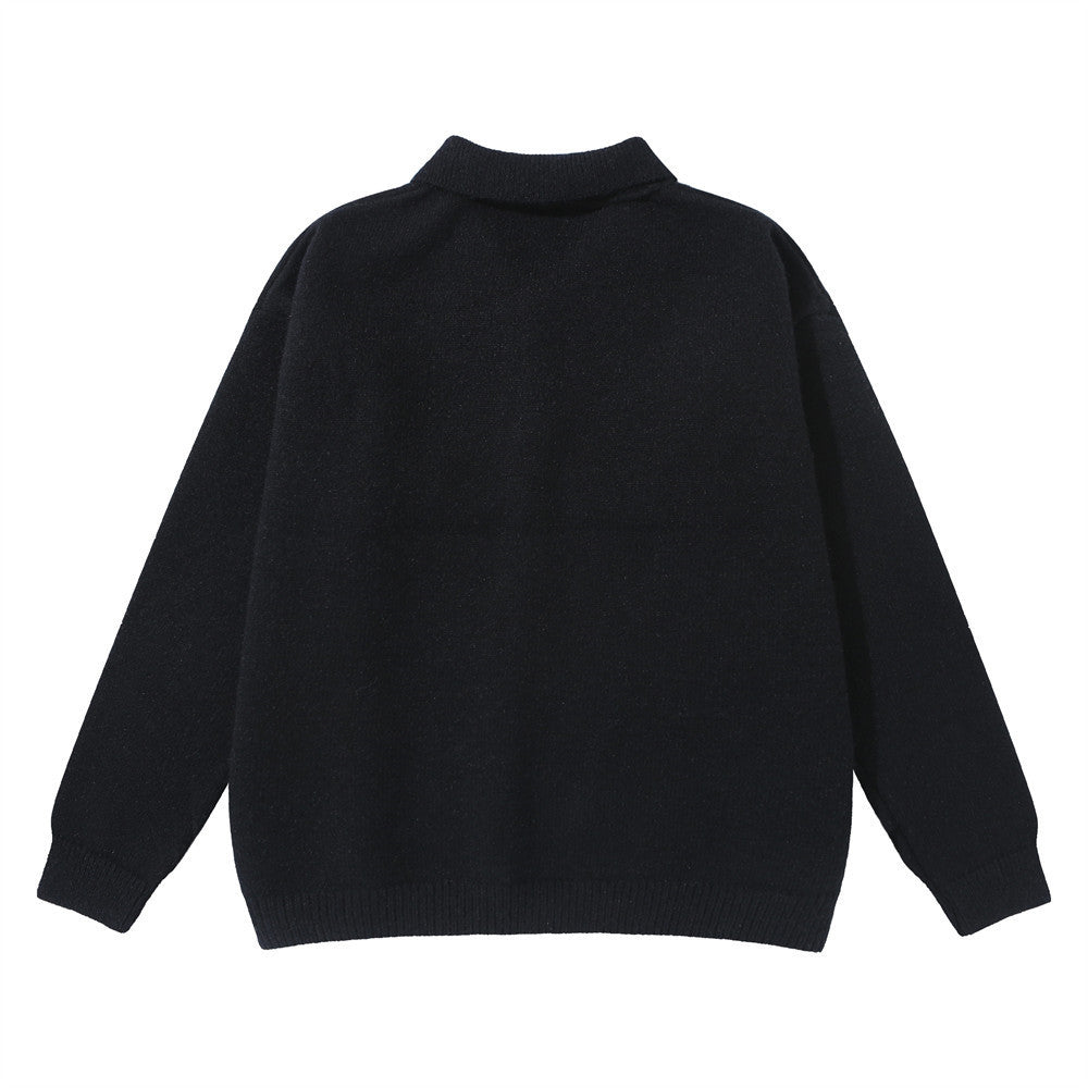 Herren-Strickcardigan mit Knopfleiste und Kentkragen