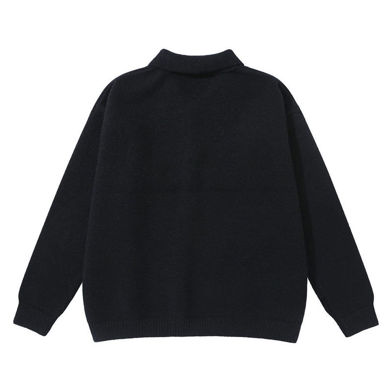 Herren-Strickcardigan mit Knopfleiste und Kentkragen