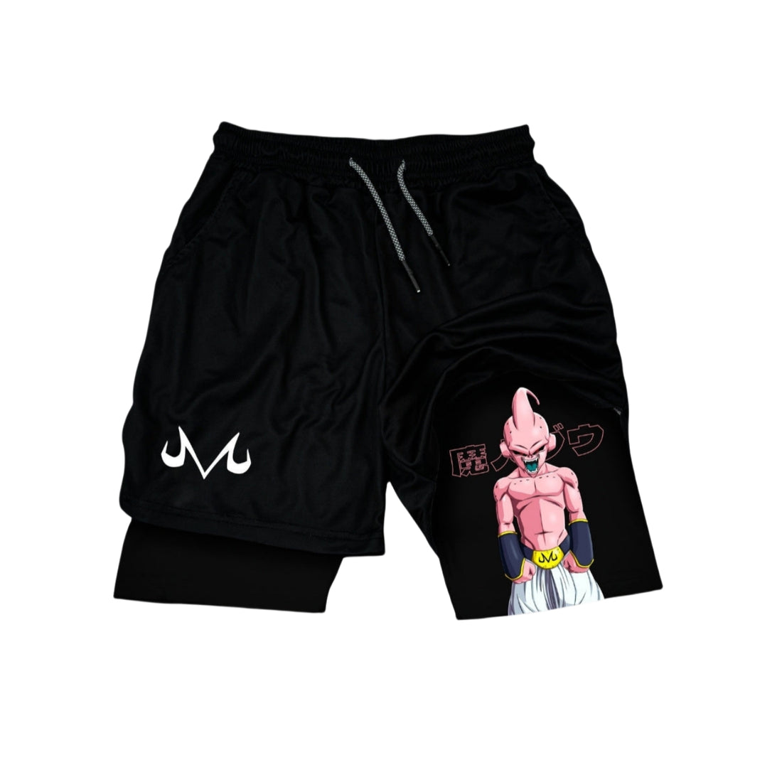 Majin Buu Dragon Ball Gym Shorts - Shorts de entrenamiento de anime para hombres y mujeres | Majin Symbol Fitness Apparel