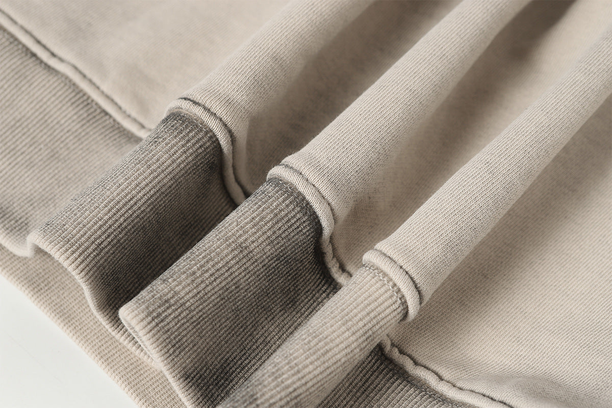 Deconstructed Asymmetric Zip Hoodie – Washed Oversized American Streetwear