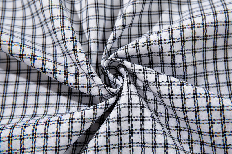 Men's Plaid Short Sleeve Shirt with Drawstring Hem | Oversized Workwear Style