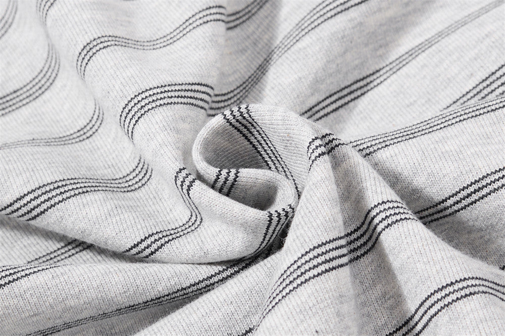Striped Zip-Up Hoodie – Oversized Relaxed Fit Full-Zip Sweatshirt