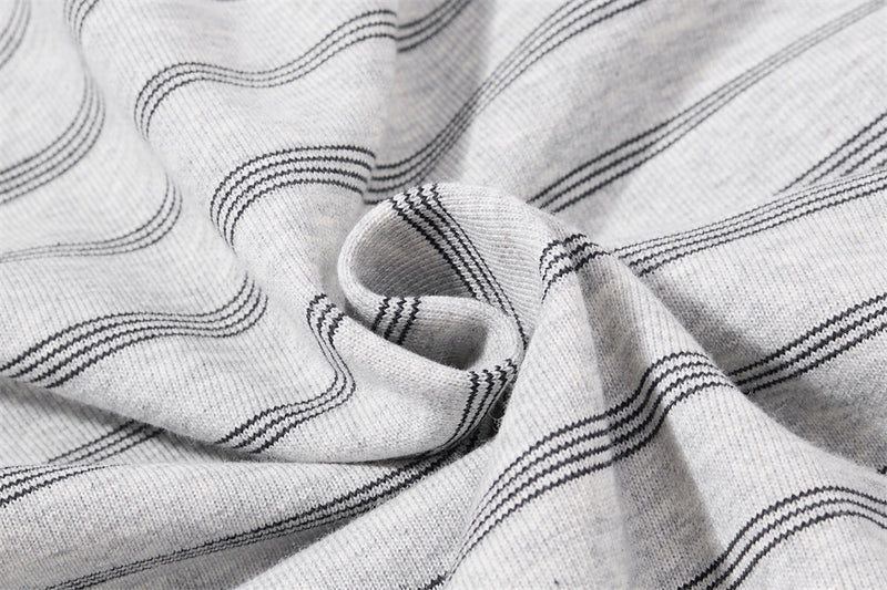 Striped Zip-Up Hoodie – Oversized Relaxed Fit Full-Zip Sweatshirt