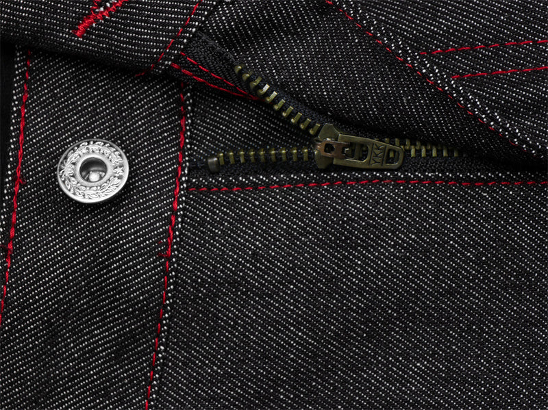 Jean noir homme bootcut avec broderie script – Denim à jambes évasées
