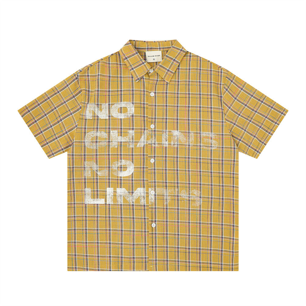 No Chains No Limits Plaid Short Sleeve Shirt – Relaxed Fit Button-Up