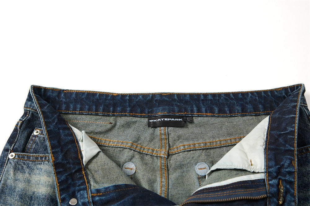 American Vintage Washed Wide-Leg Jeans – Men's Baggy Dad Pants