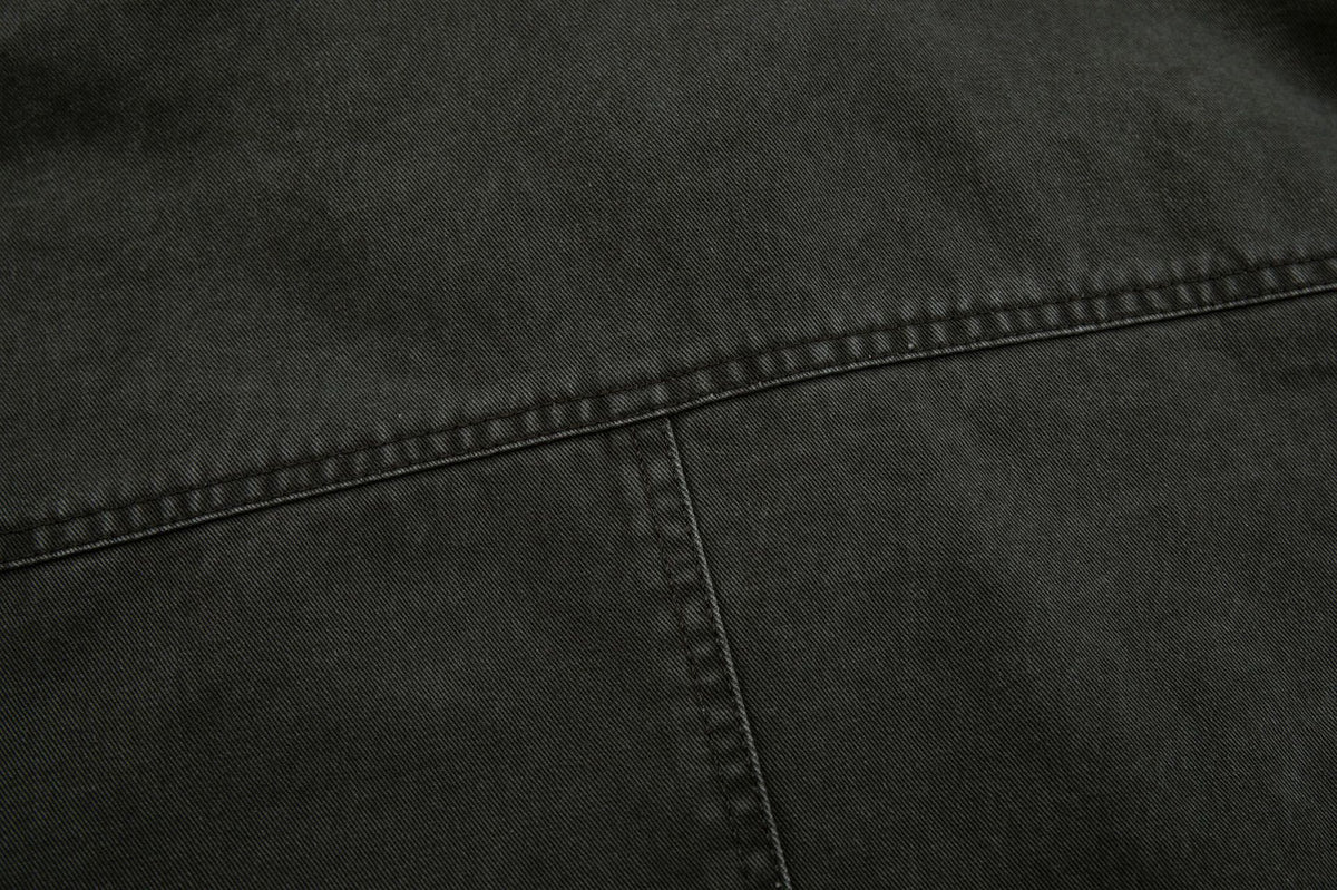 Men's Vintage Washed Moto Zip Jacket – Deconstructed Seam Detroit Style