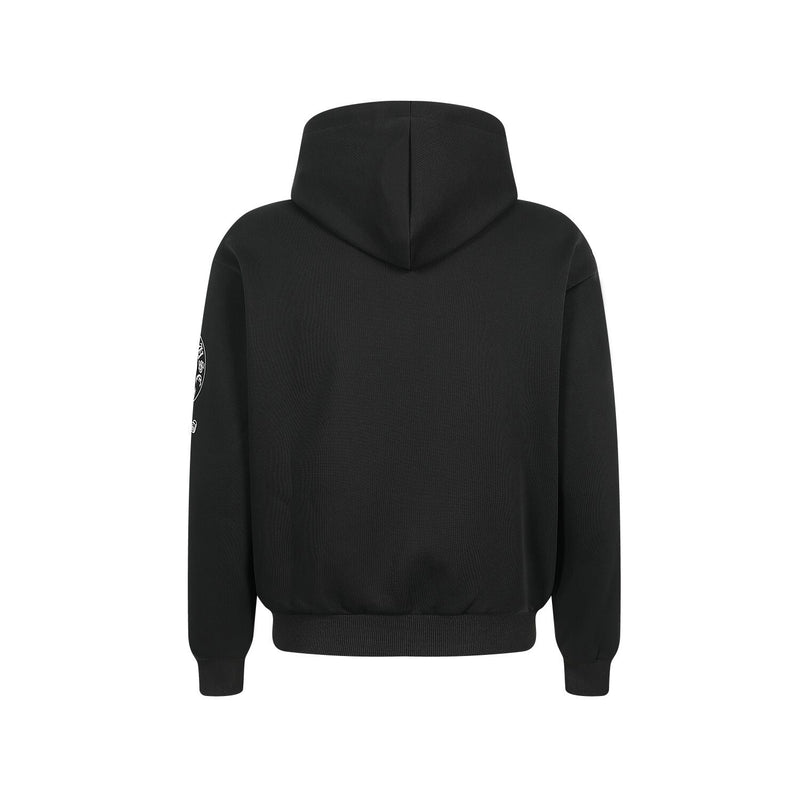 Herren-Zip-Hoodie mit Vintage-Flaggengrafik – Distressed-Kreuzprint