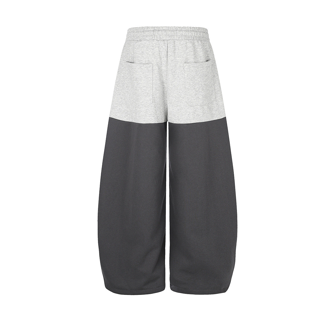Gerade geschnittene Sweatpants – Colorblock-Baggy-Jogger mit Nieten-Grafik