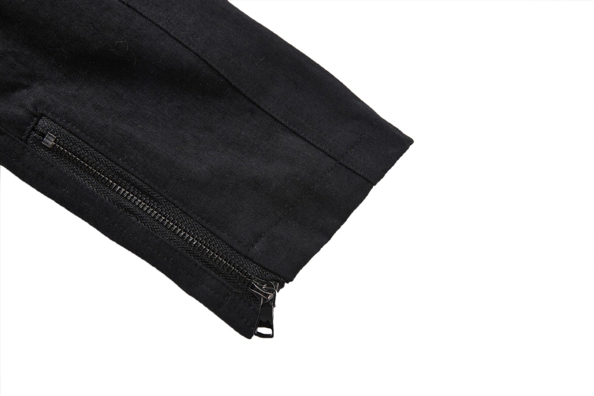 Boxy Moto Jacket – Black Denim & PU Leather Panel Biker Jacket