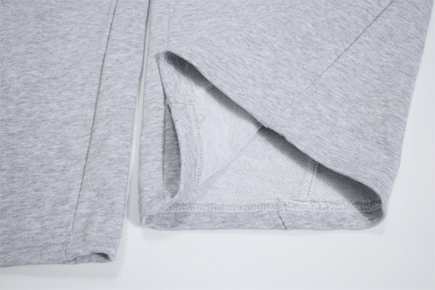 Wide-Leg-Sweathose mit Umschlagbund und Bindegürtel