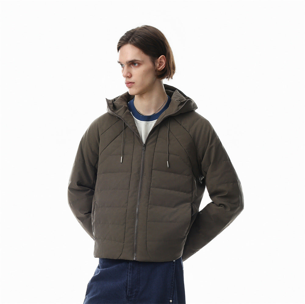 Doudoune à capuche – Manteau d'hiver matelassé à coupe décontractée