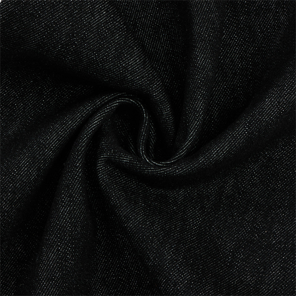 Jean homme noir baggy – Jambes larges, poches contrastantes et denim color block