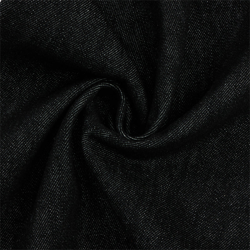 Jean homme noir baggy – Jambes larges, poches contrastantes et denim color block