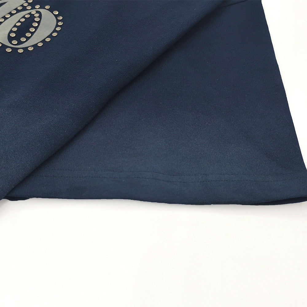 Bluremo Studded Logo Oversized T-Shirt | Washed Gradient Streetwear Tee